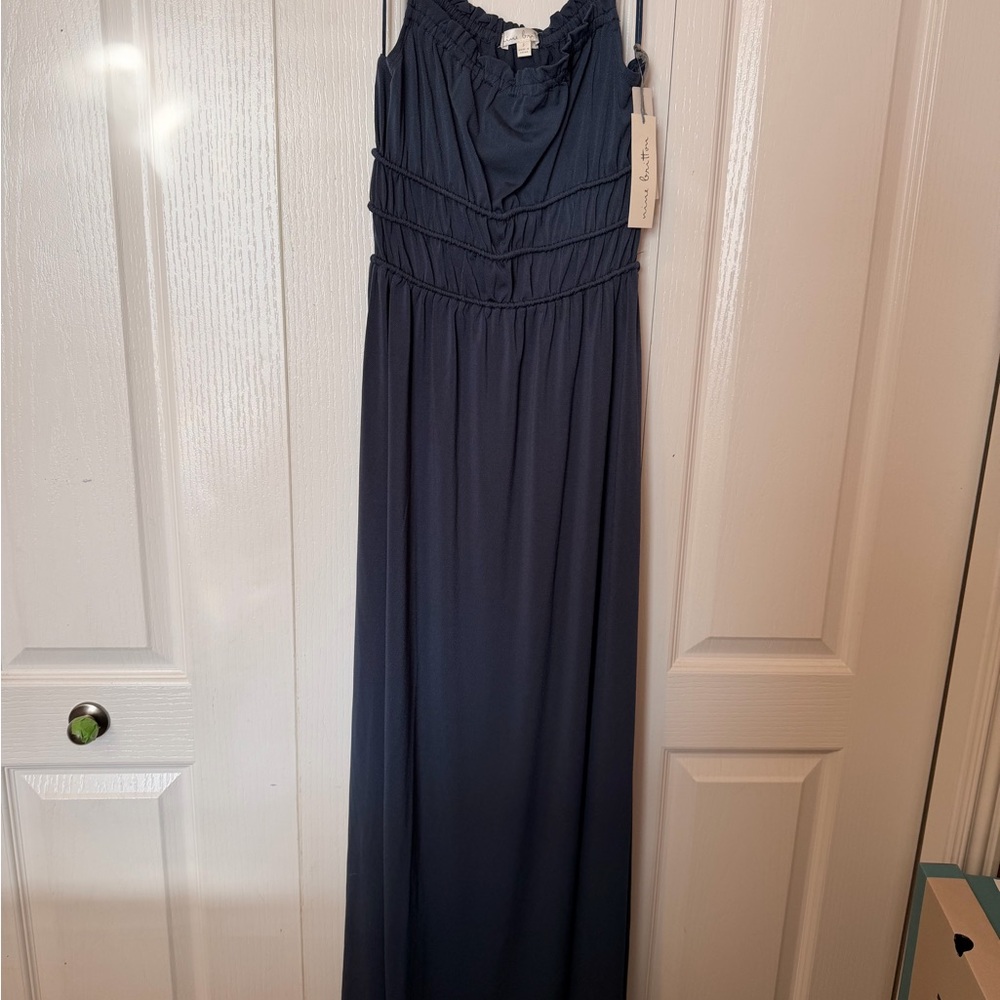 NWT - Nine Britton Chic Navy Blue Maxi Dress